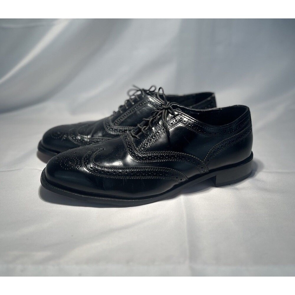 Florsheim Black Lexington Wingtip Oxford Men's 10D #17066